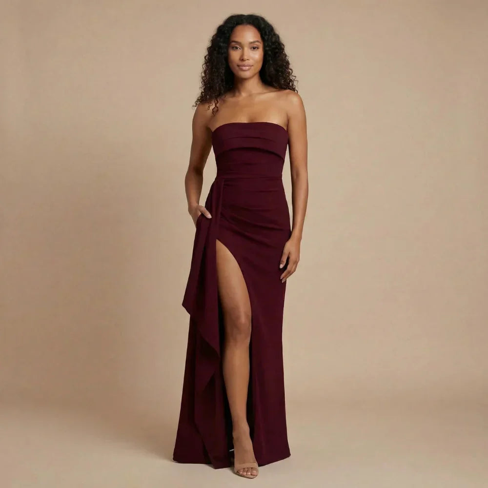 Vienna Ruched Maxi Dress