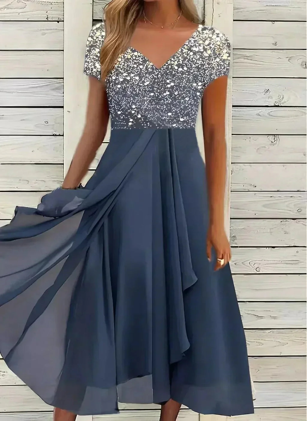 Isabella Sequin Midi Dress