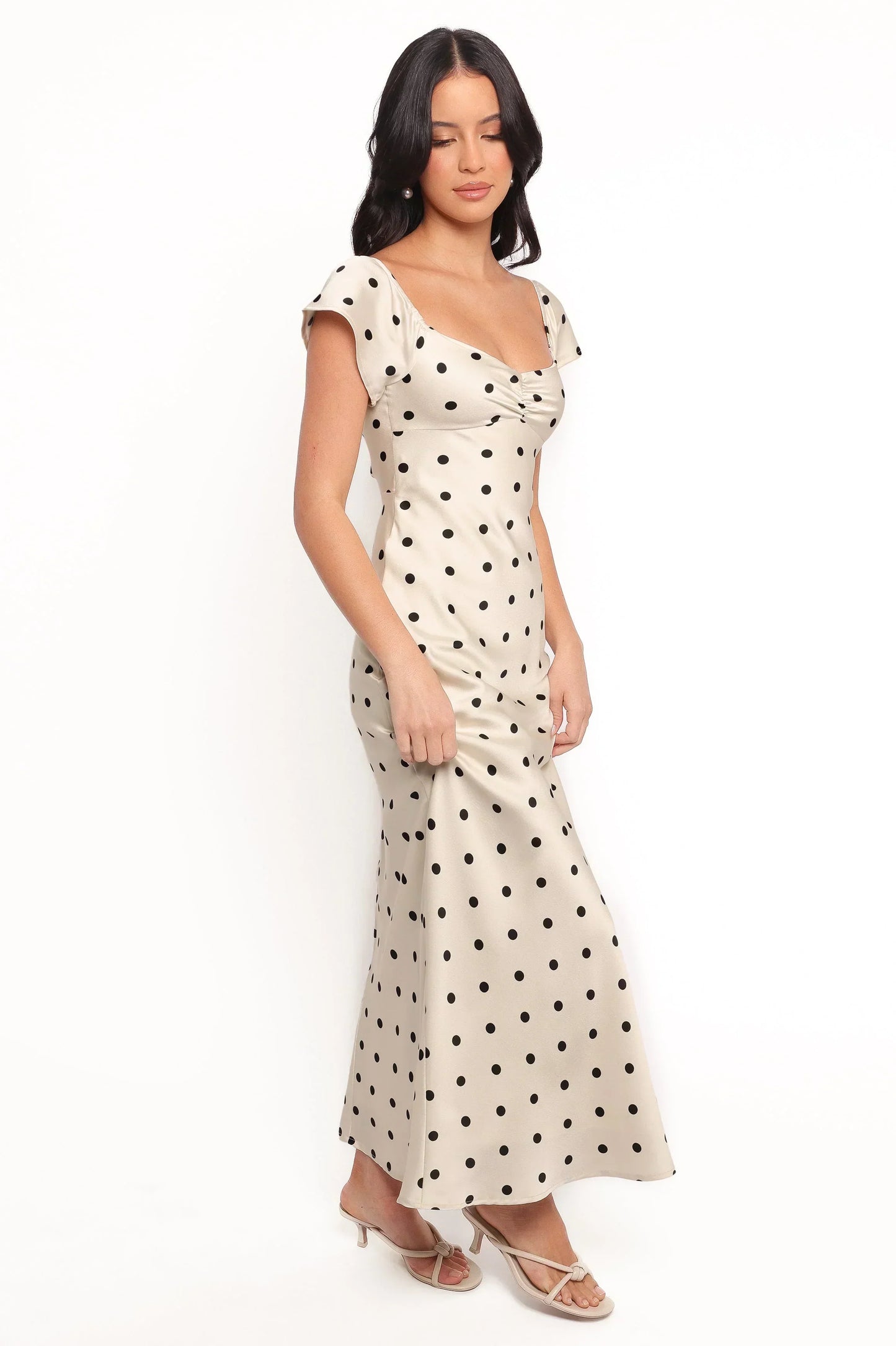 Elke Maxi Dress - Black Dot