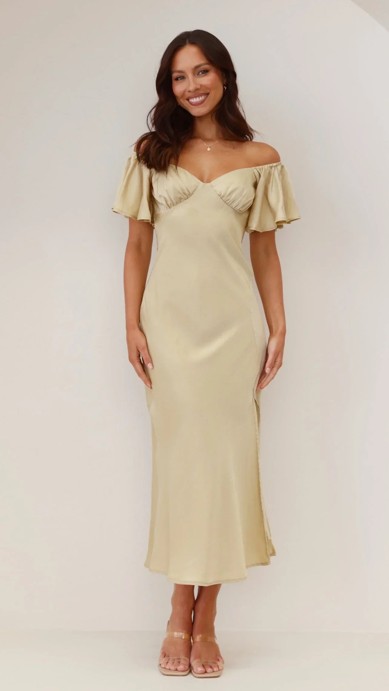 Emilia Ruffle Midi Dress