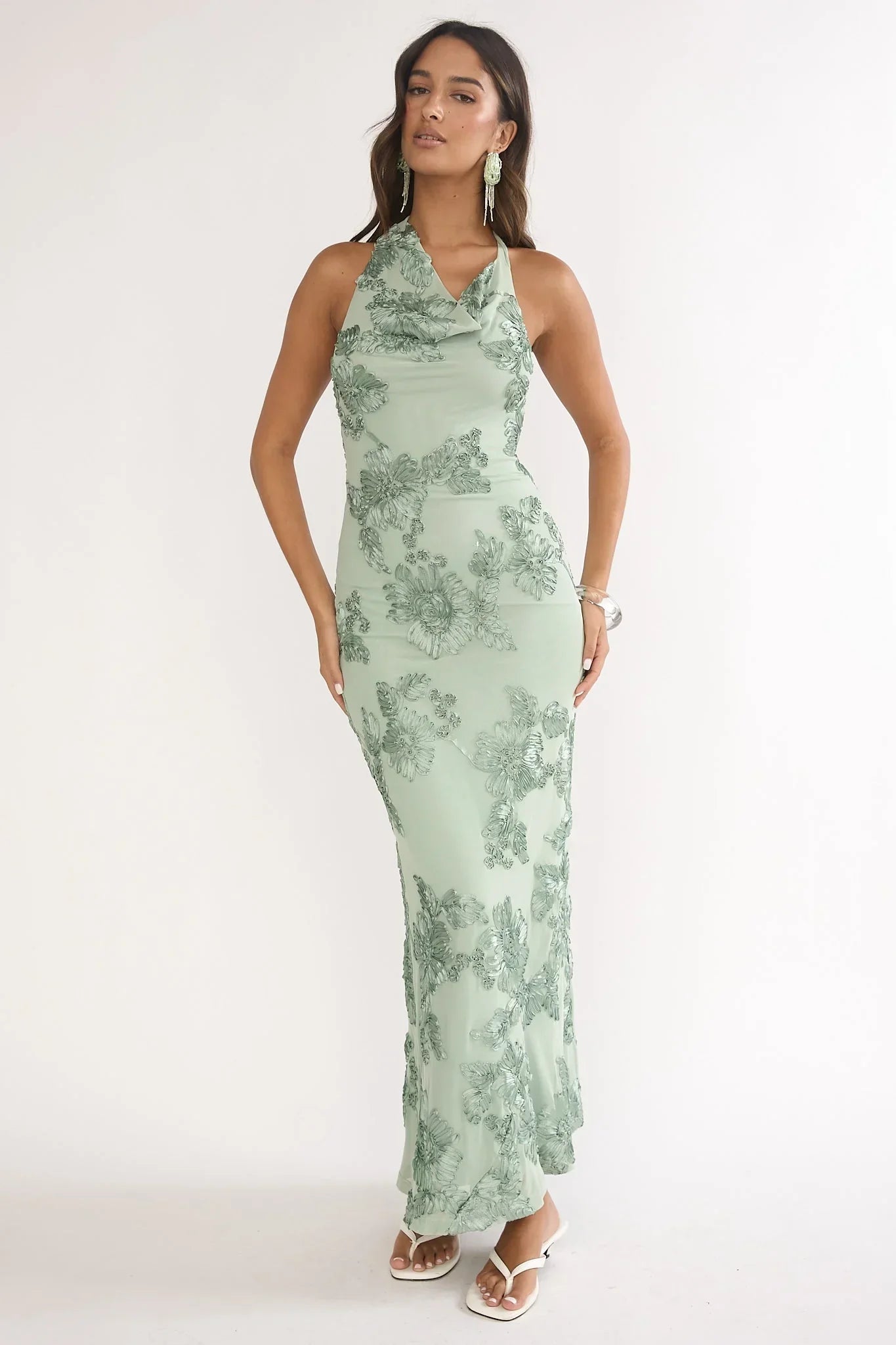 Kirralée Embellished Maxi Dress Aqua