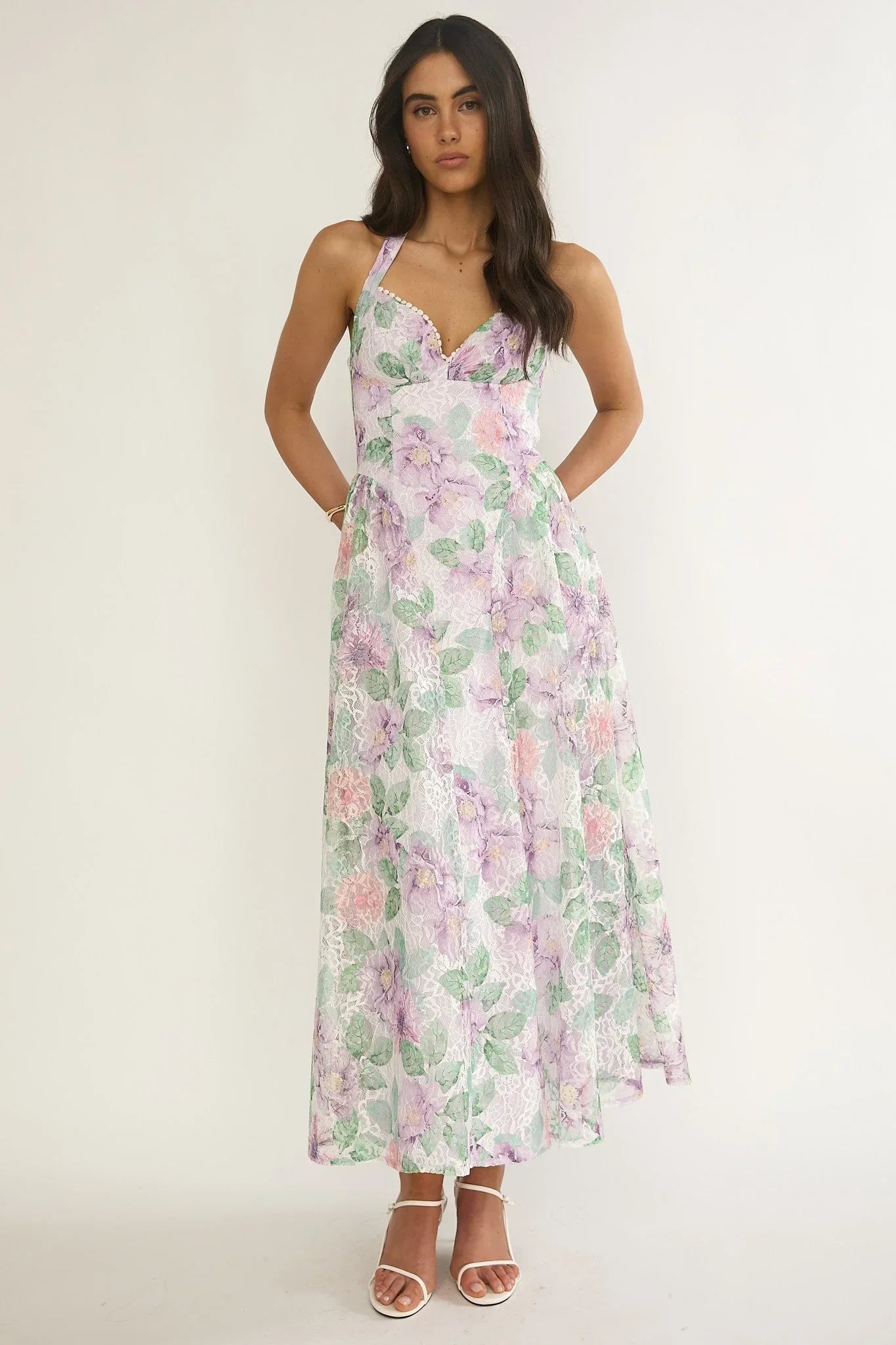 Florent Lace Maxi Dress Purple