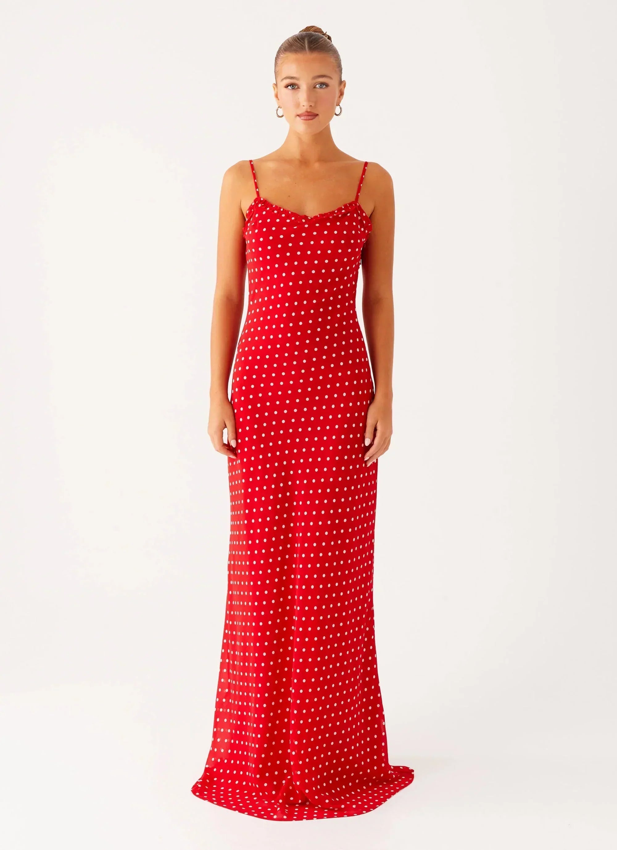 Pareo Maxi Dress - Red Polka Dot