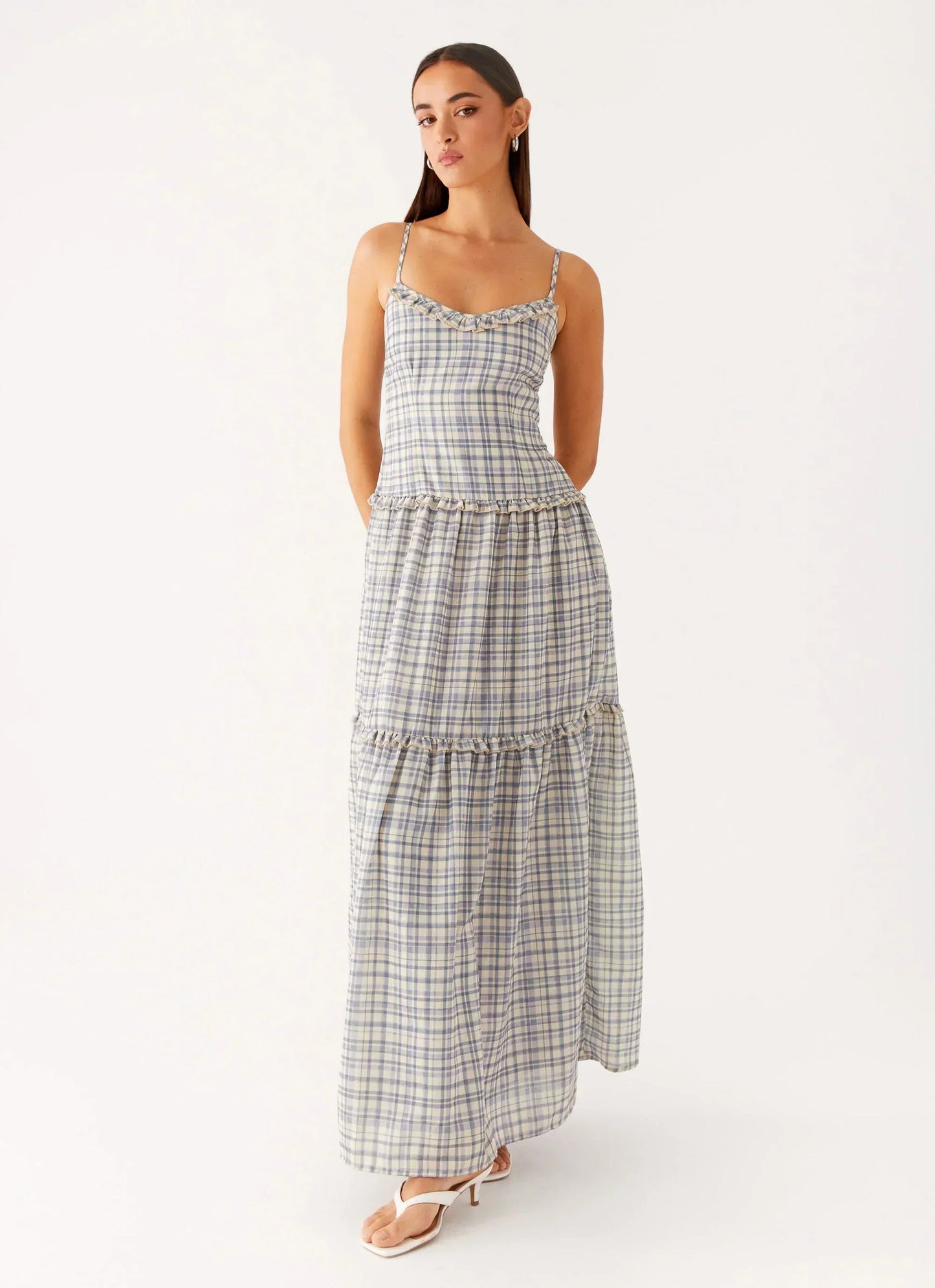Hermie Midi Dress - Check
