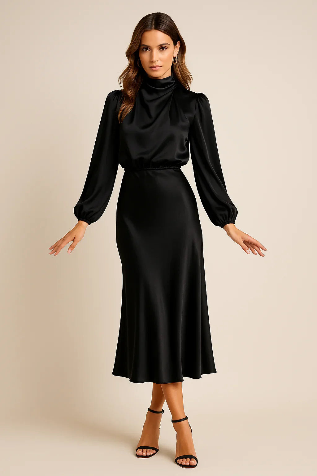 Amara Draped Midi Dress