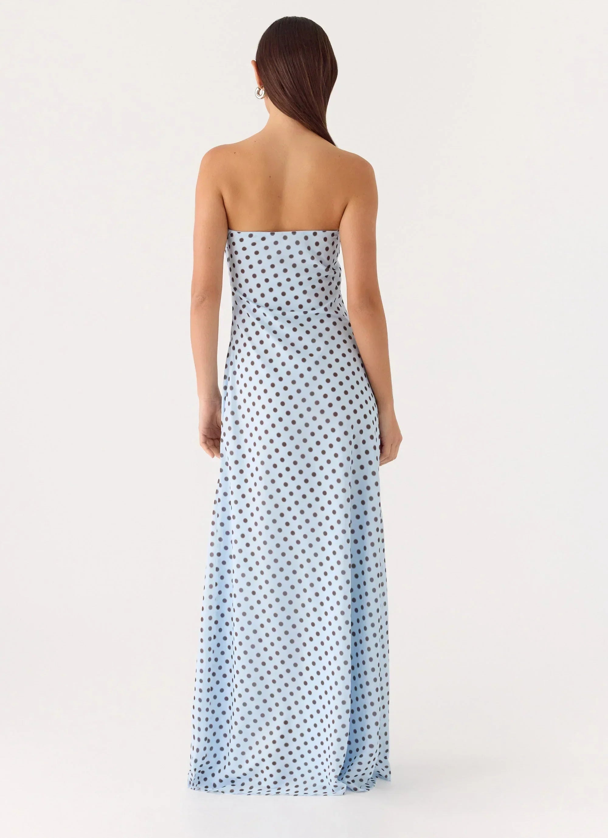 Chaniva Maxi Dress - Blue Mocha Dot