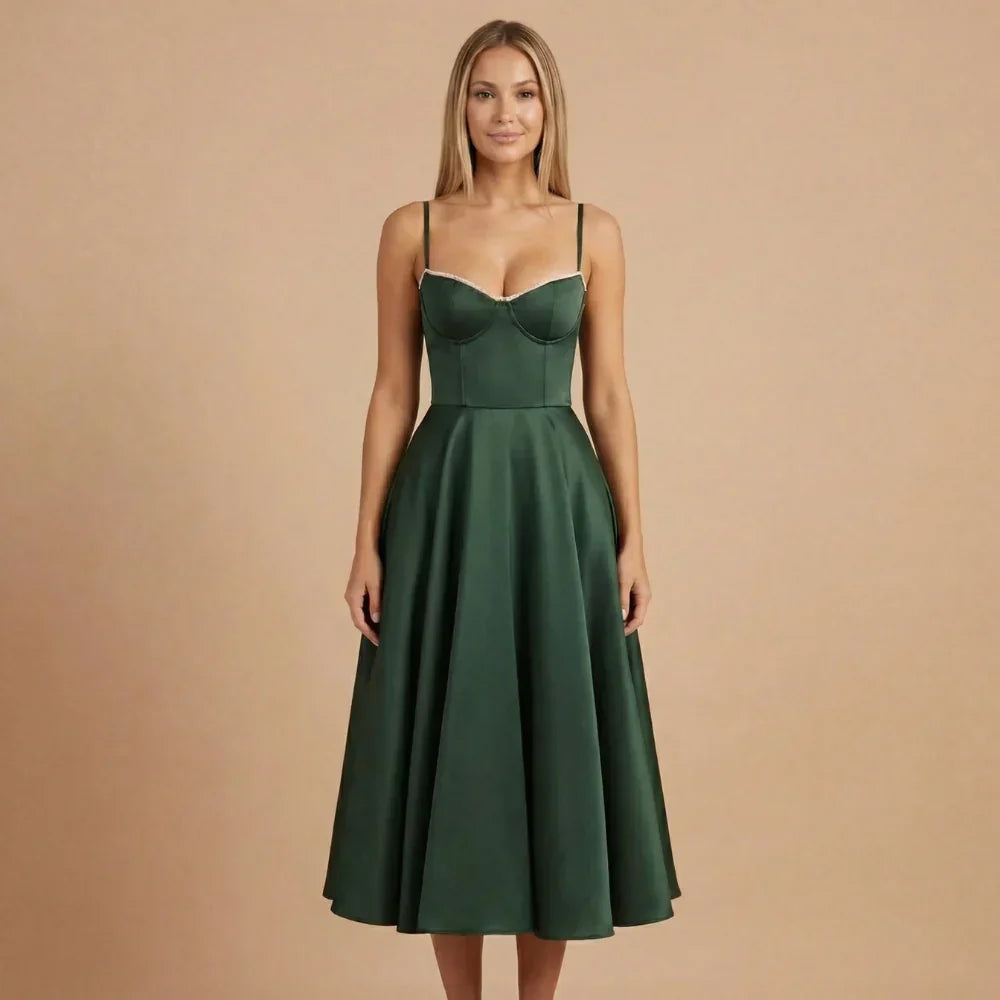 Emilia Sweetheart Midi Dress