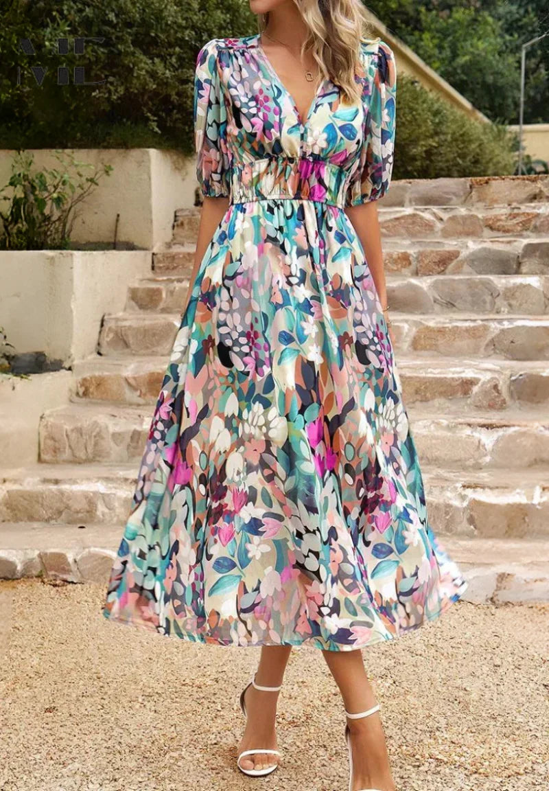 Amelia Floral Midi Dress