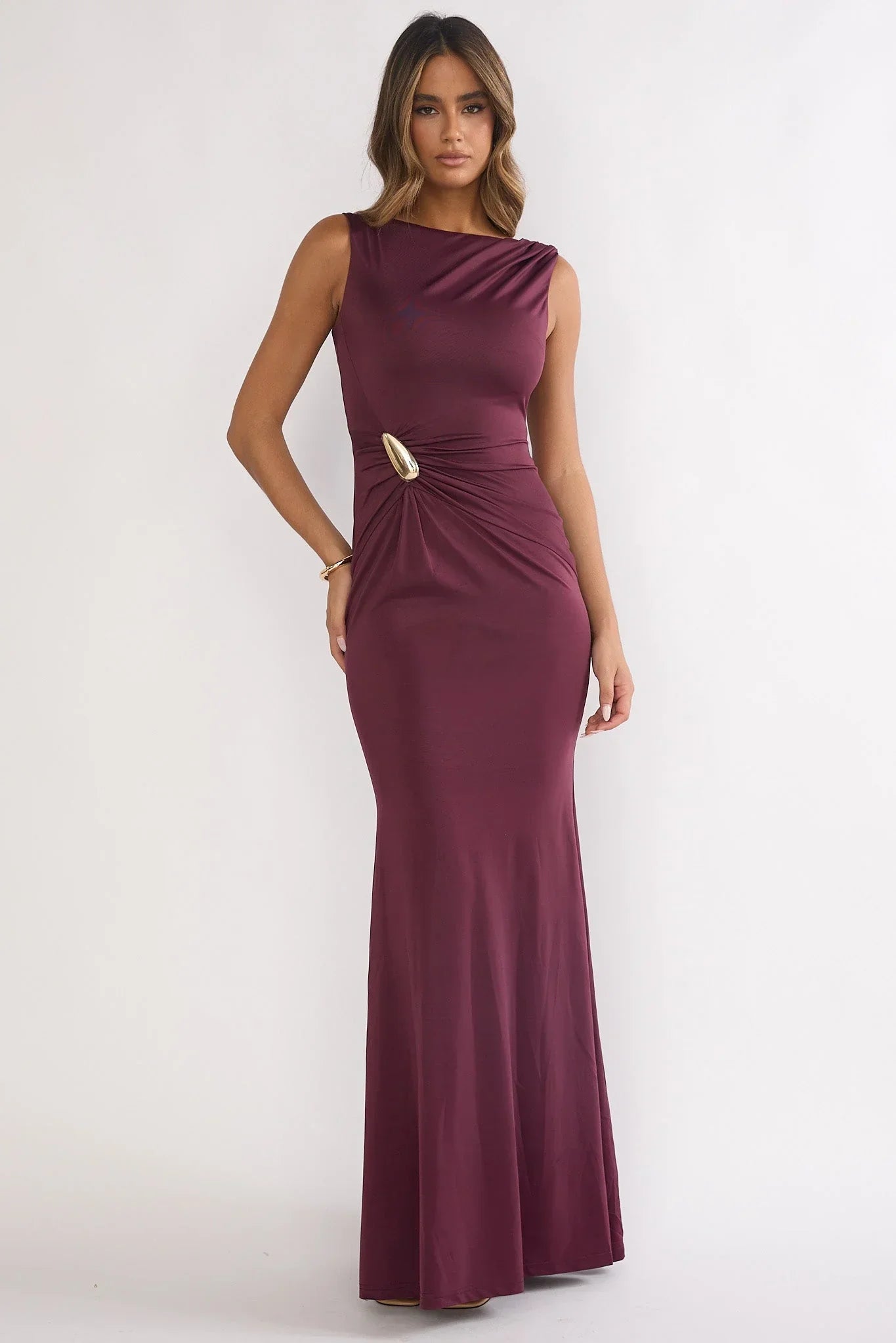 Isalyn Maxi Dress Burgundy