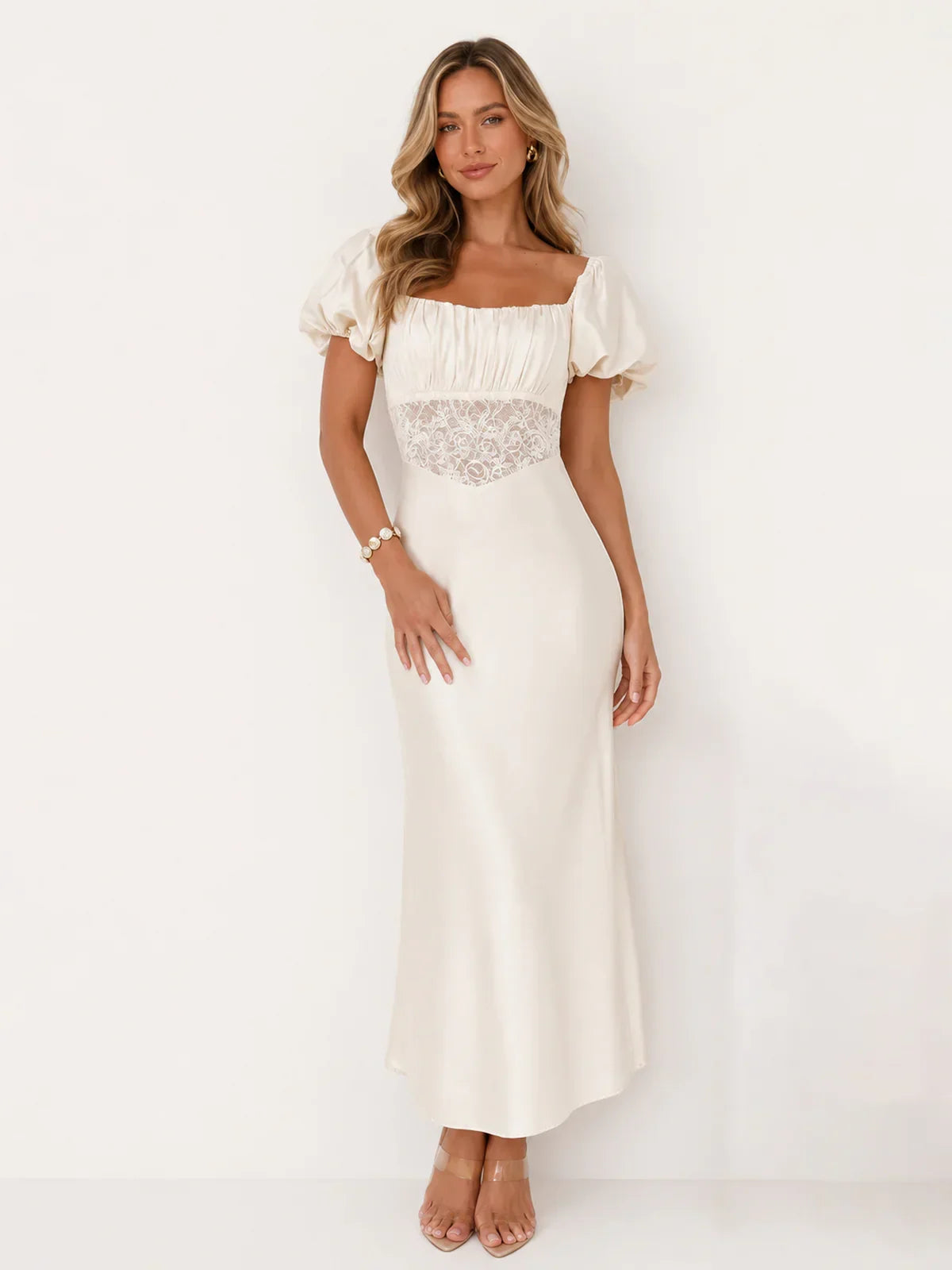 Connected By Love Satin Maxi Dress Butter