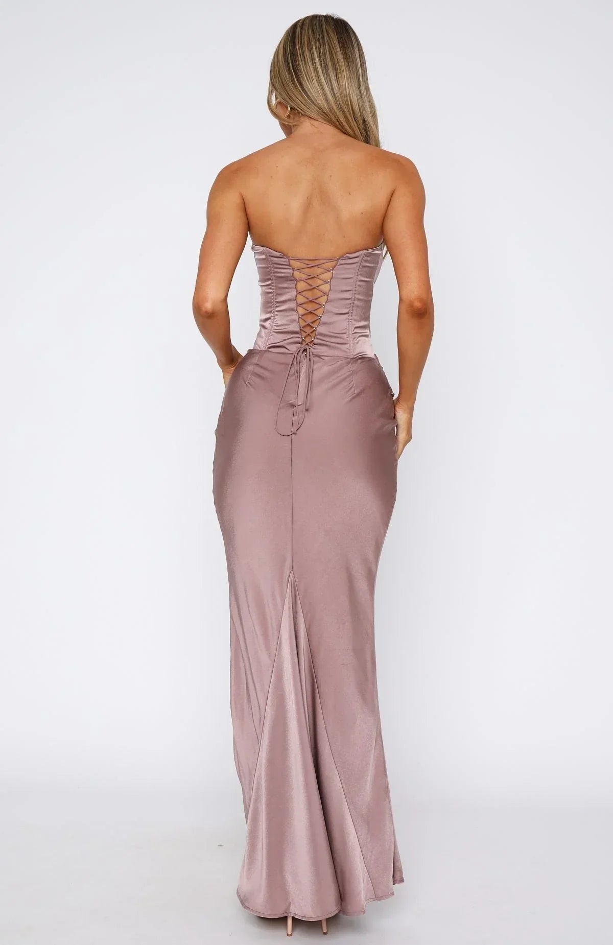 Mocha Velvet Glow Maxi Dress