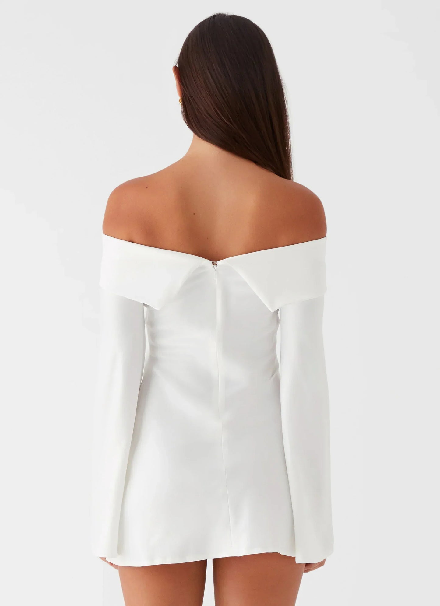 Lumina Long Sleeve Mini Dress - White