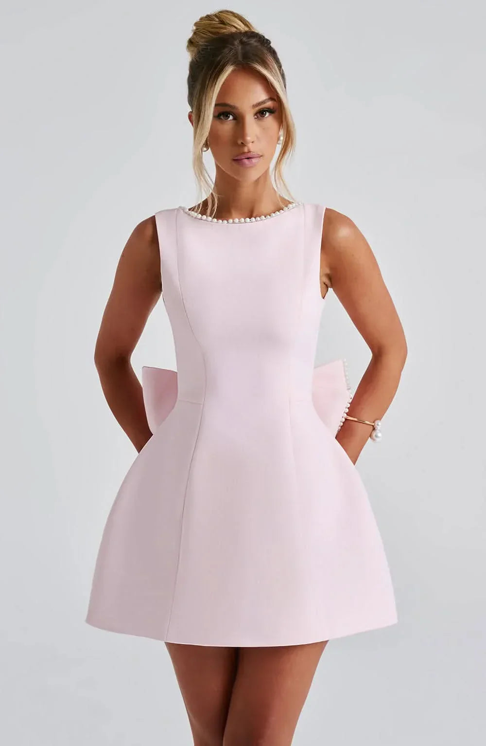 Victoria Bow Mini Dress