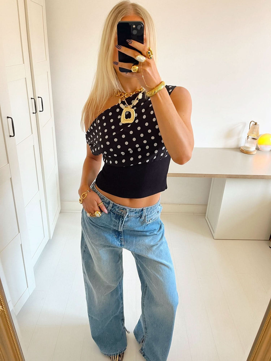Avery Polka Dot Crop Top