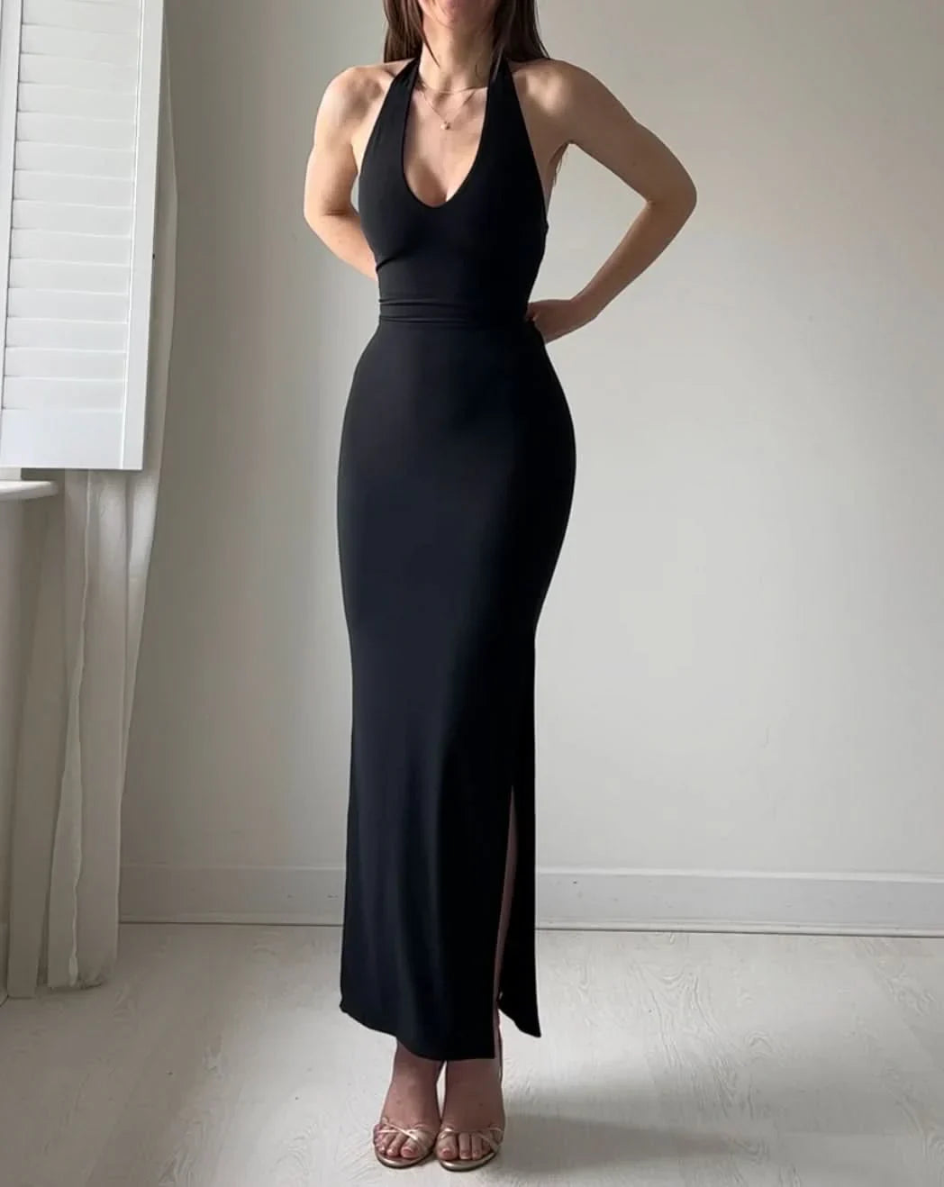 Sienna Halter Maxi Dress