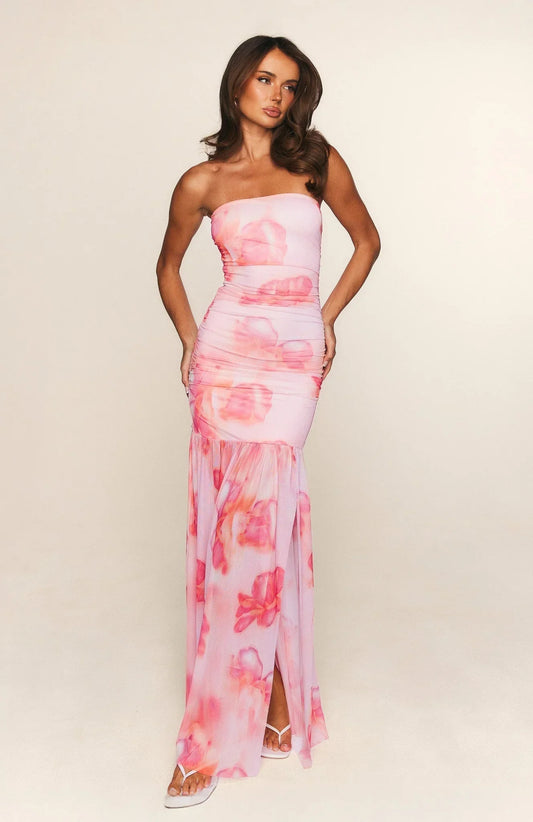 Peach Reverie Maxi Dress