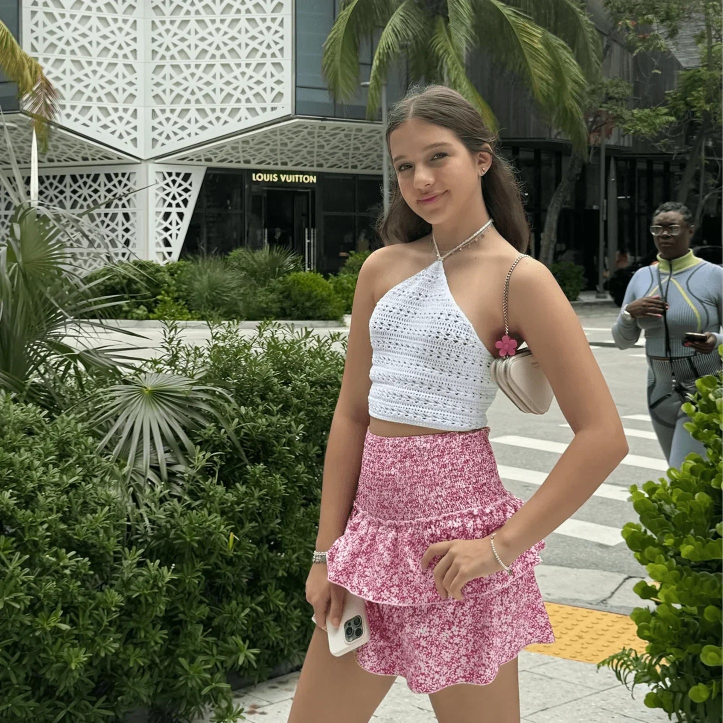 Sage Ruffle Mini Skirt Mini Dress