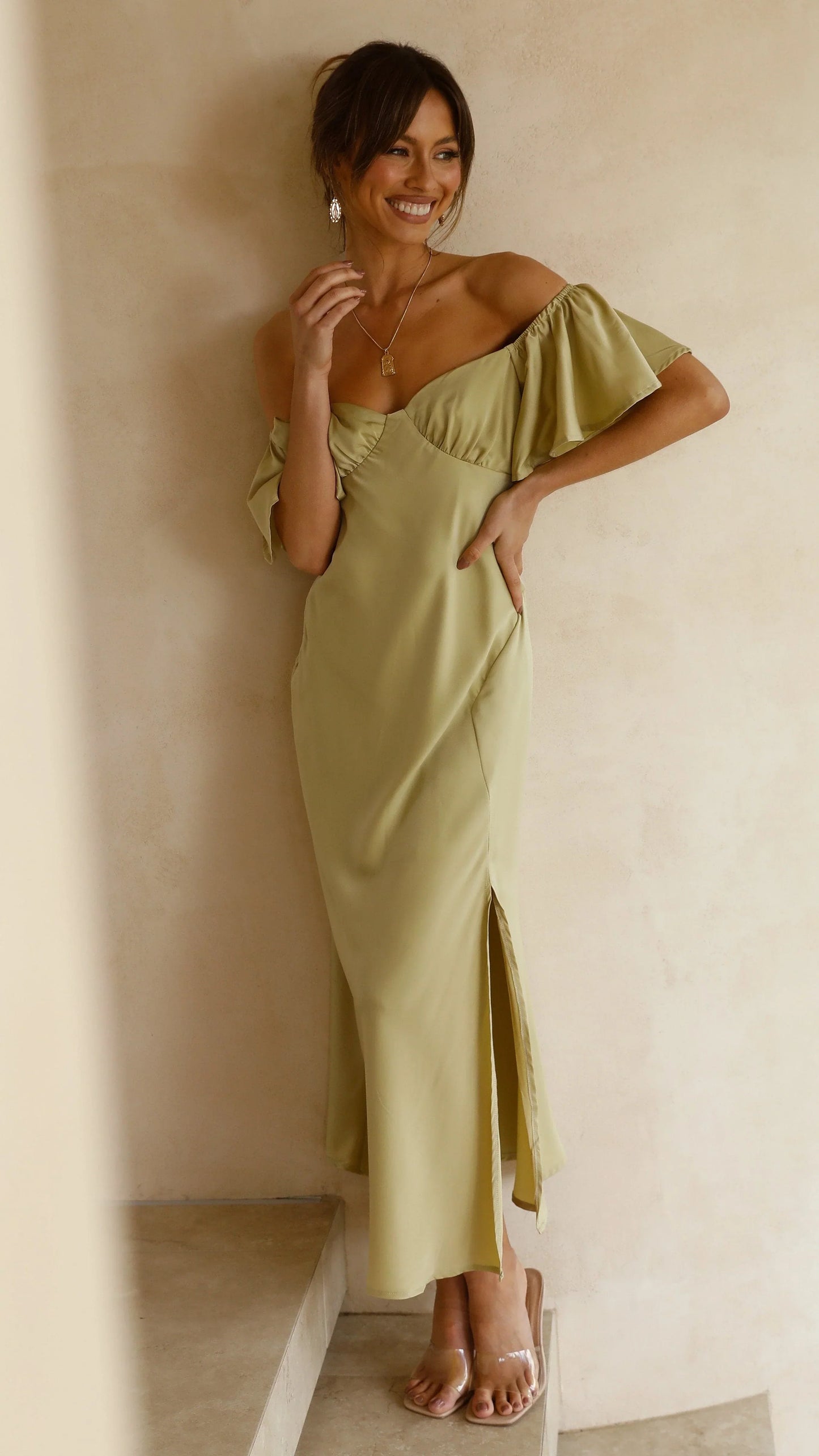 Emilia Ruffle Midi Dress
