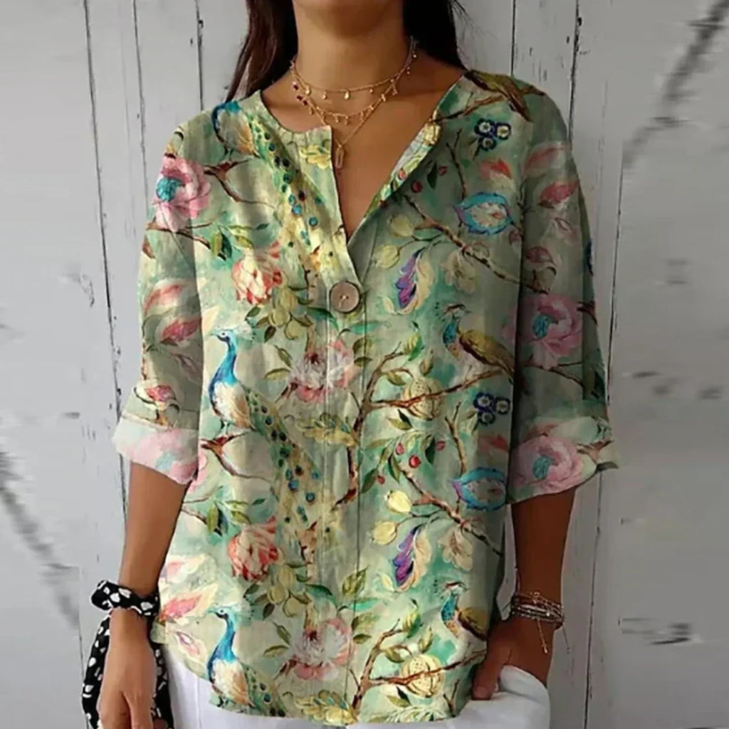 Finley Floral 3/4 Top