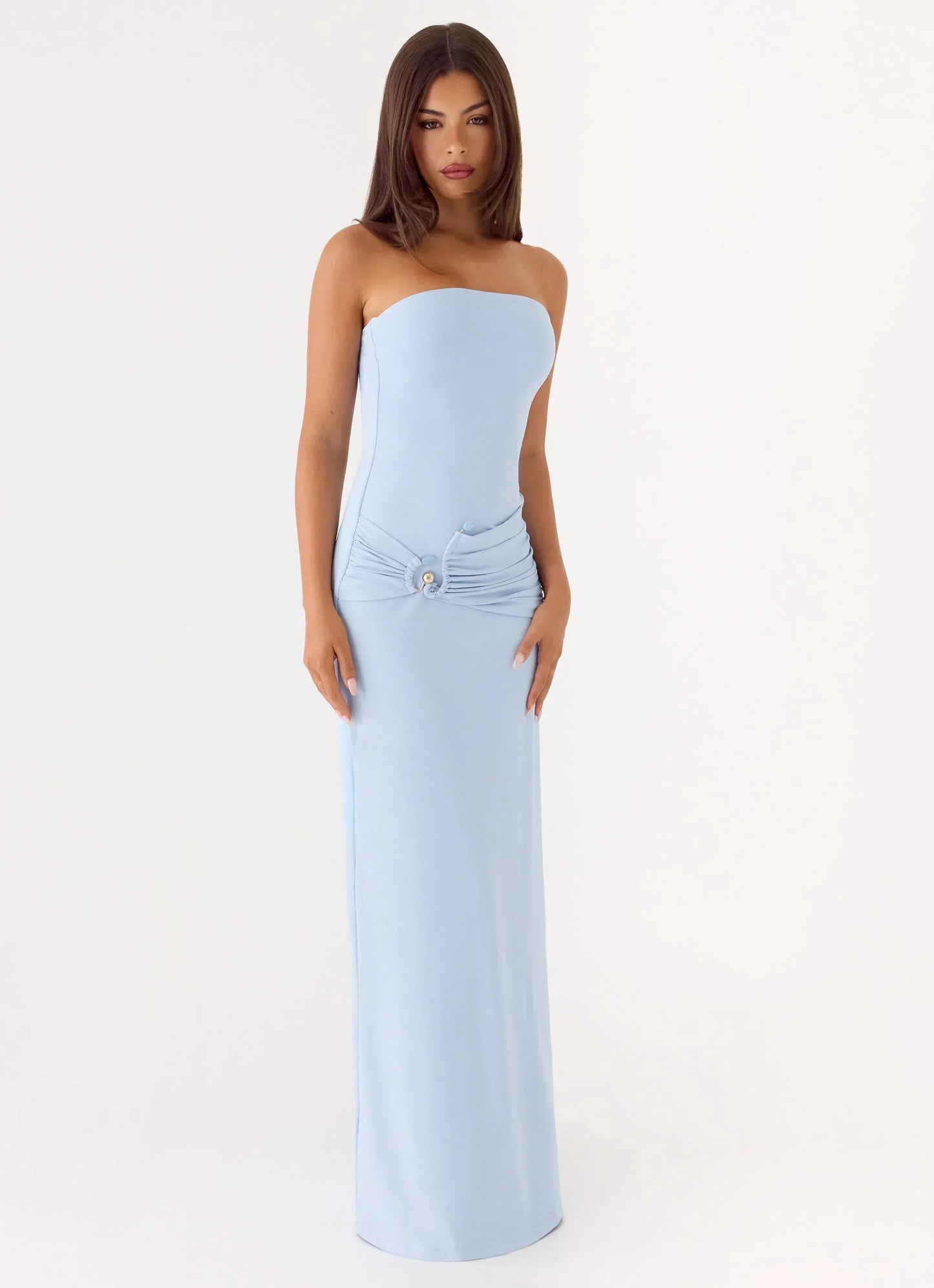 Dimmi Strapless Maxi Dress - Blue