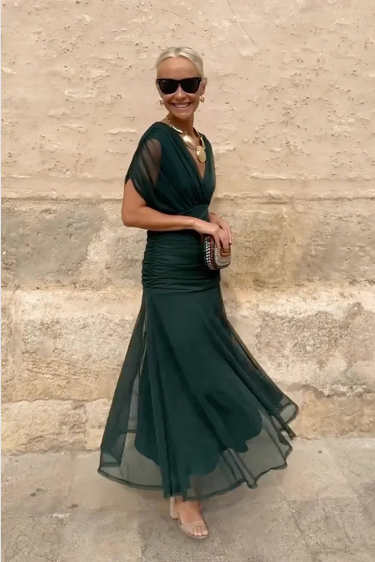 Rosetta Draped Maxi Dress