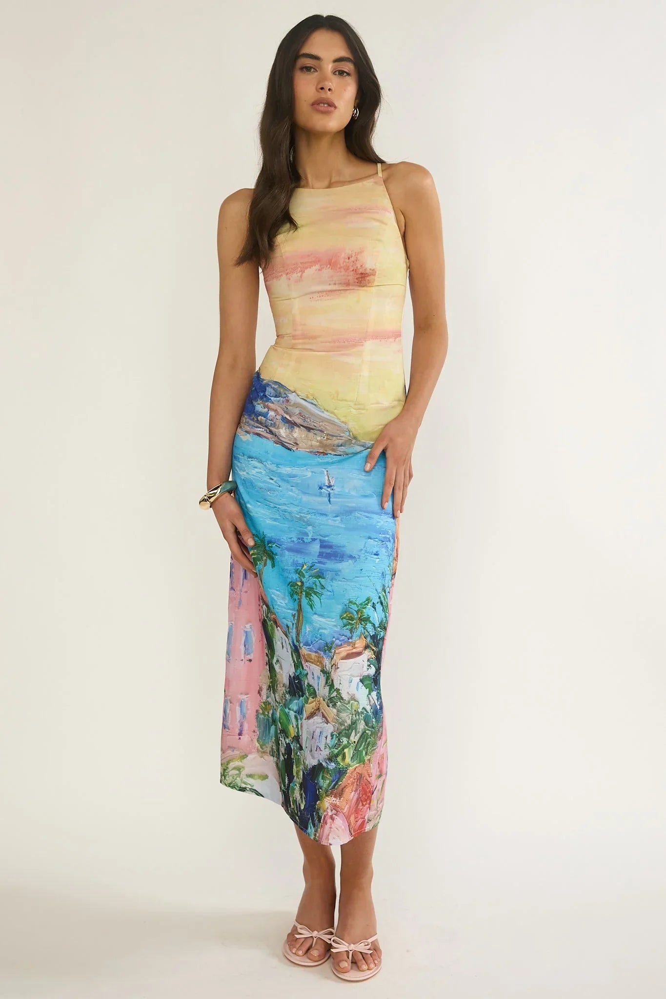 No Ordinary Girl Midi Dress Euro Print