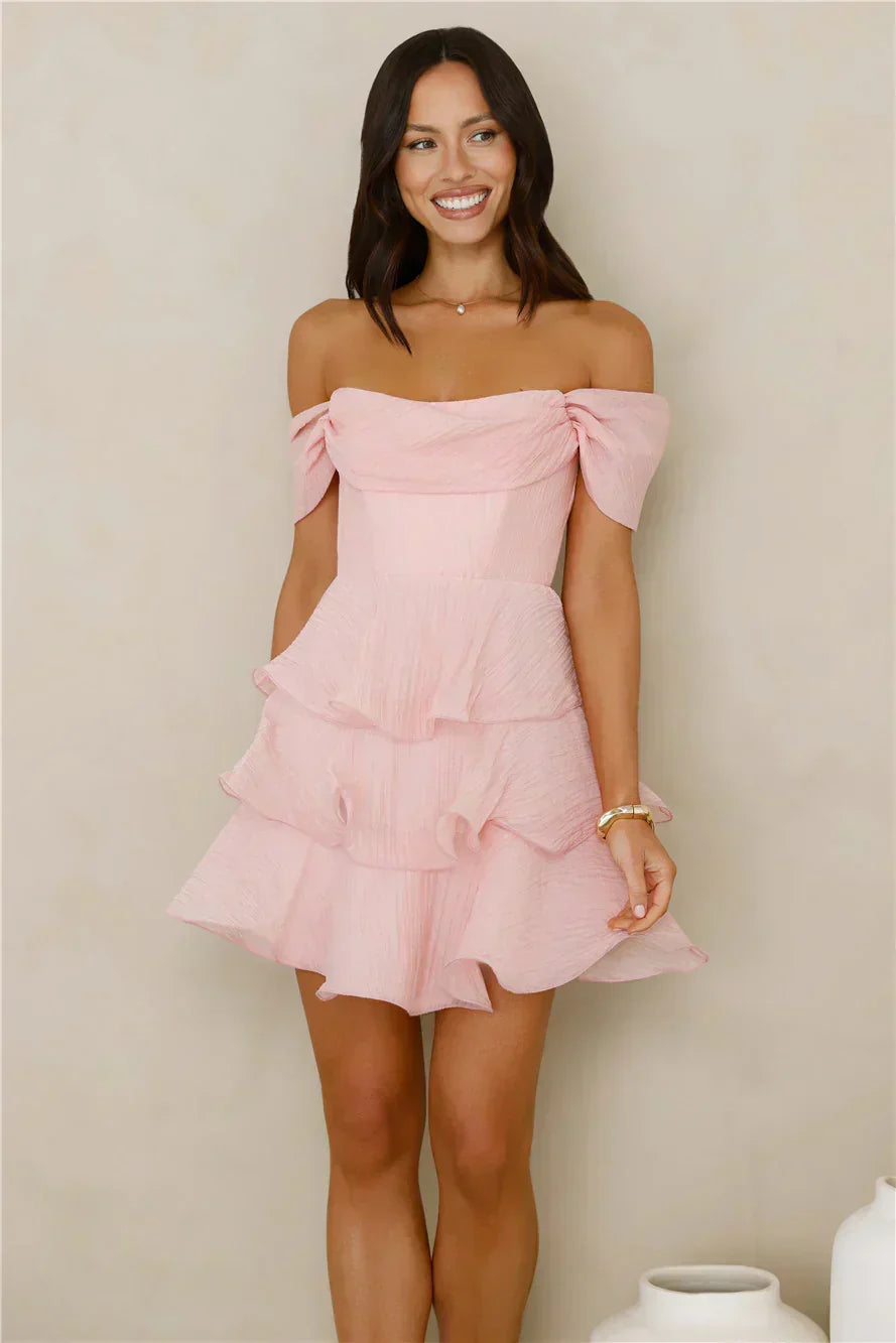 Pretty In The Sun Off Shoulder Mini Dress