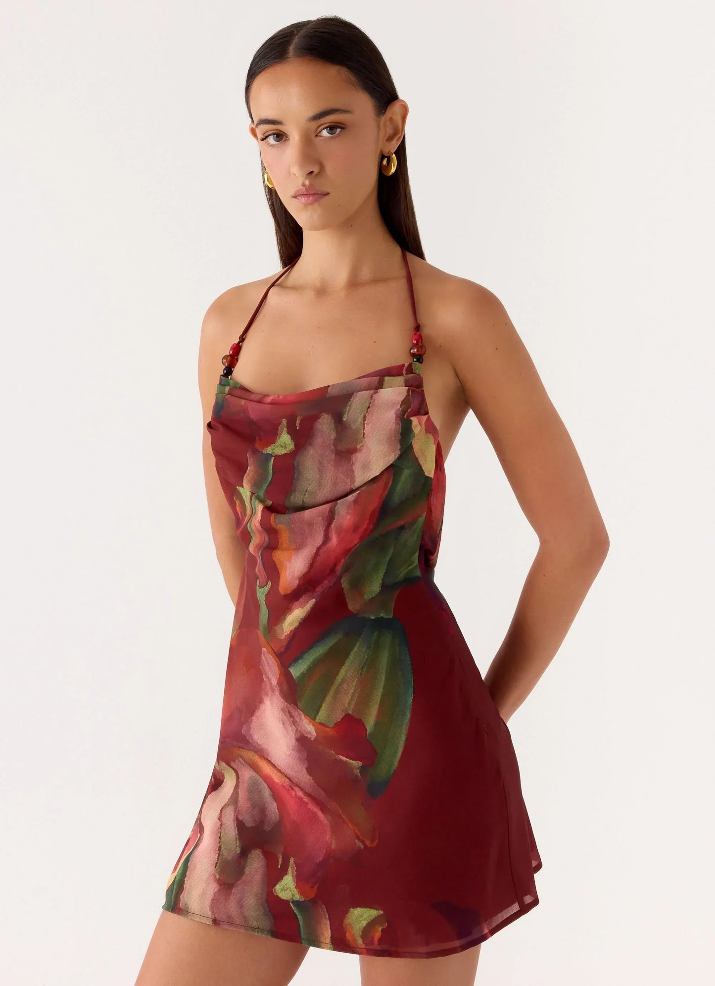 Camilla Cowl Mini Dress Cuba