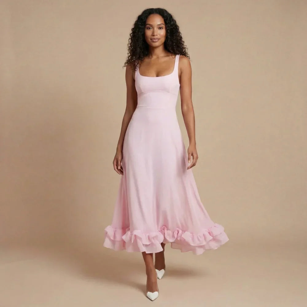 Isla Ruffle Midi Dress