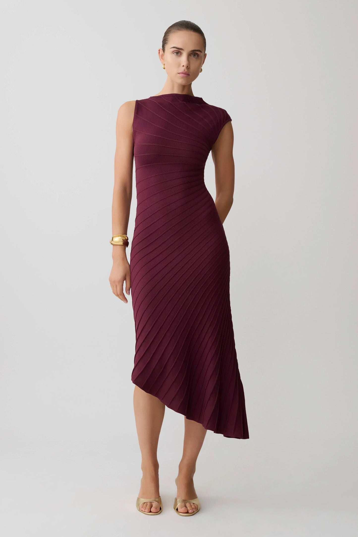 Milasandra Pleated Midi Dress