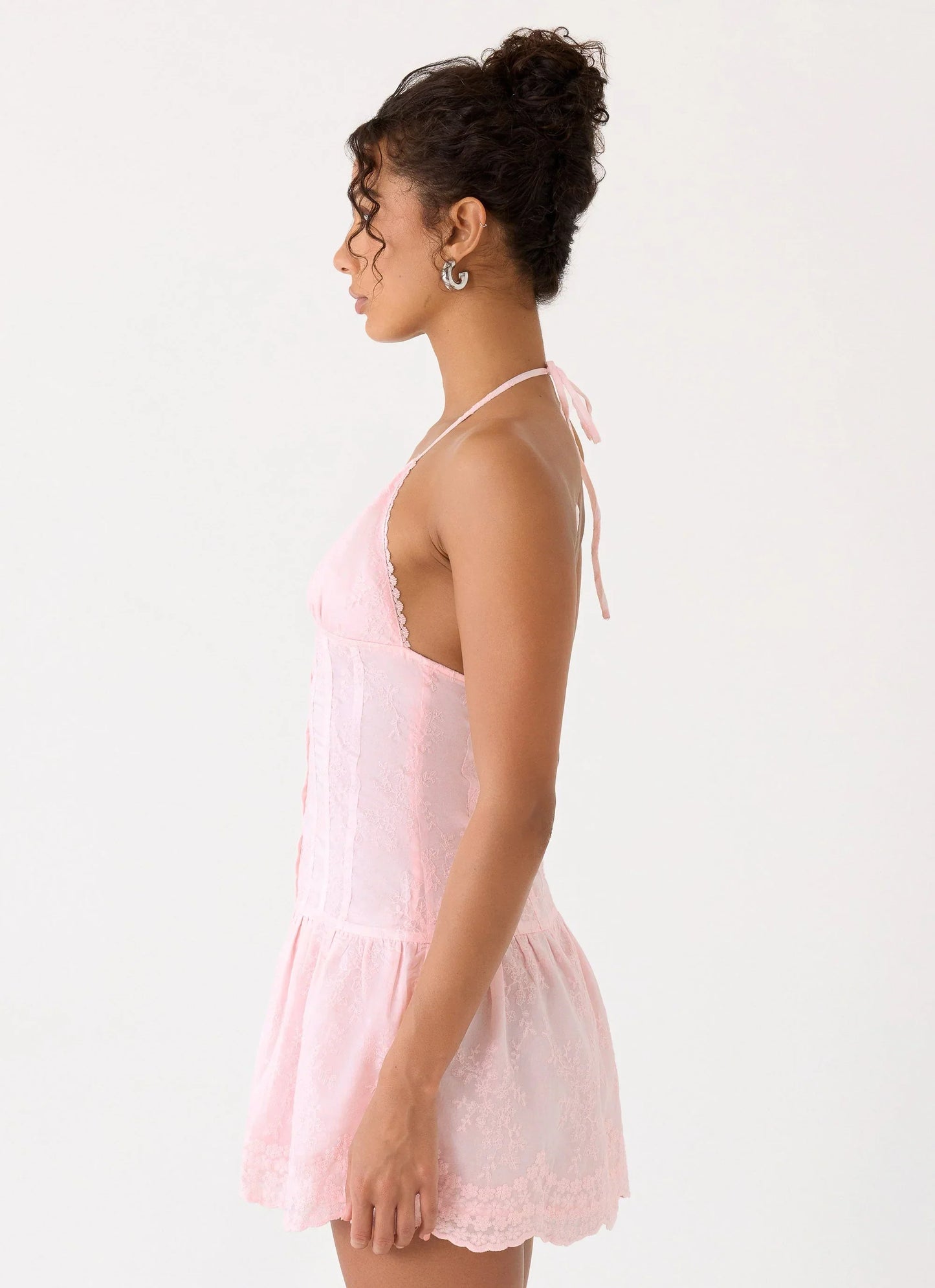 Non Stop Halter Mini Dress Pink