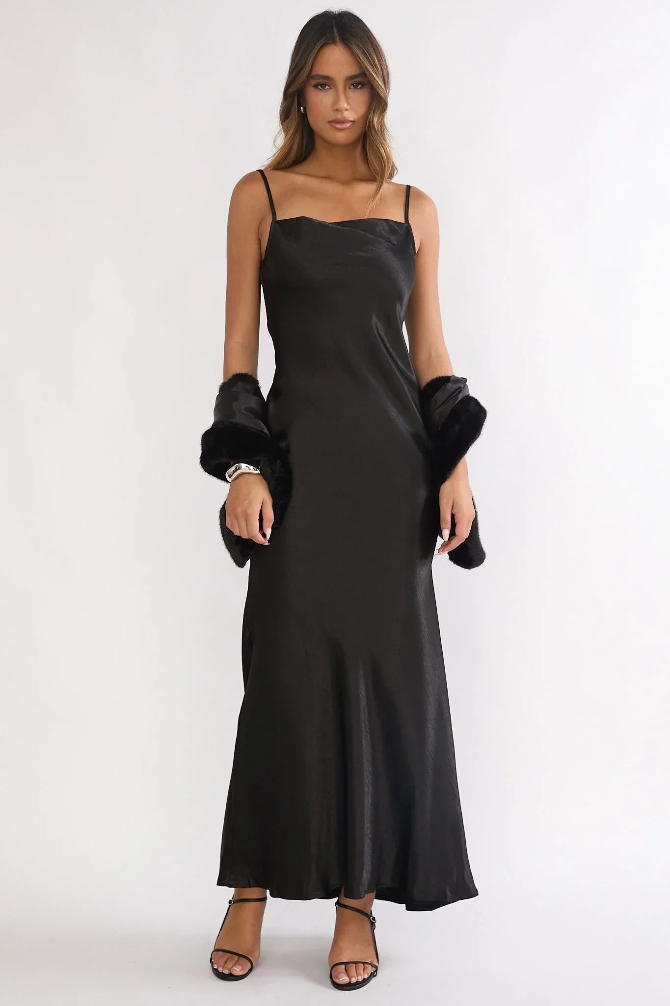 Hadley Scarf Maxi Dress Black