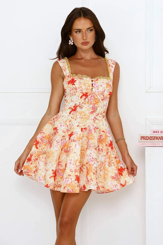 Sunflare Mini Dress Orange