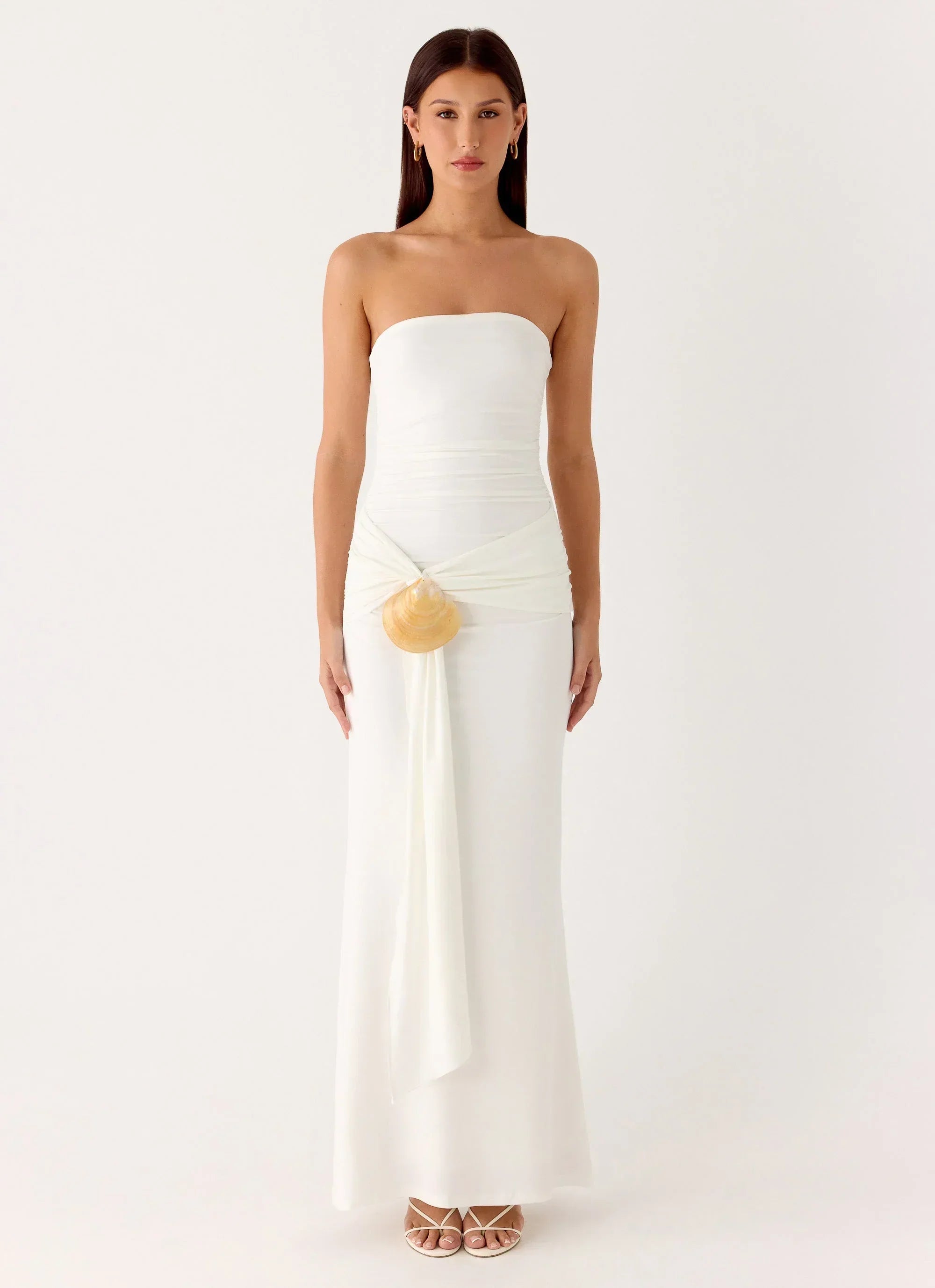 Party After Party Shell Maxi Dress - White