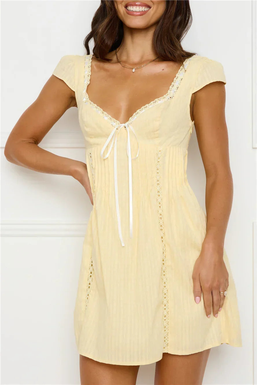 Oak Tree Mini Dress Yellow