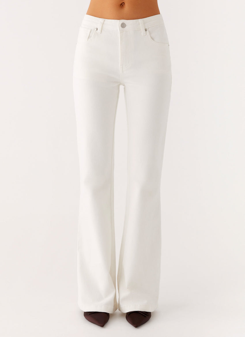 Aldo Bootleg Jeans - White