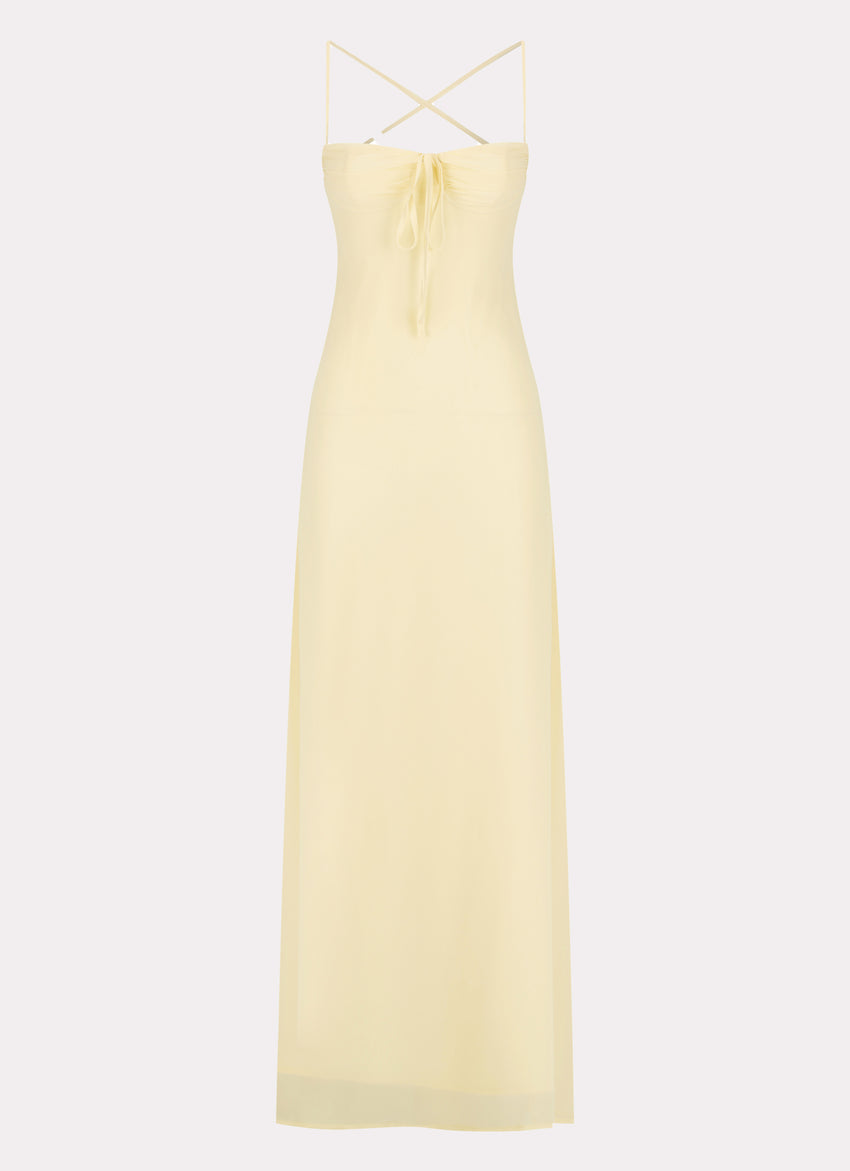 Aveline Bustier Maxi Dress - Yellow