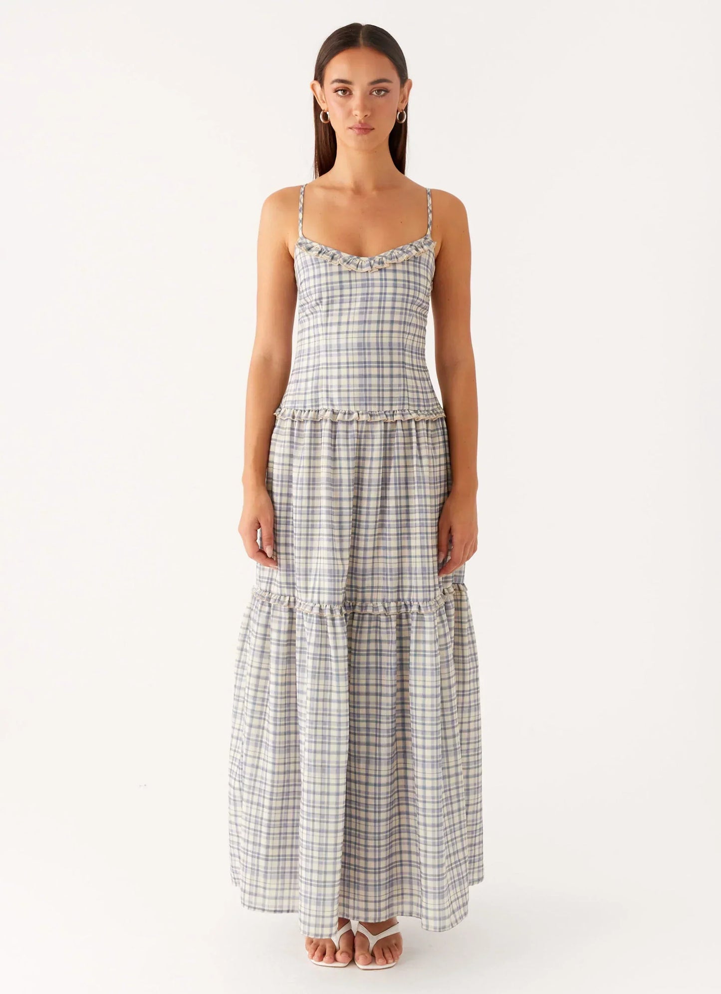 Hermie Midi Dress - Check