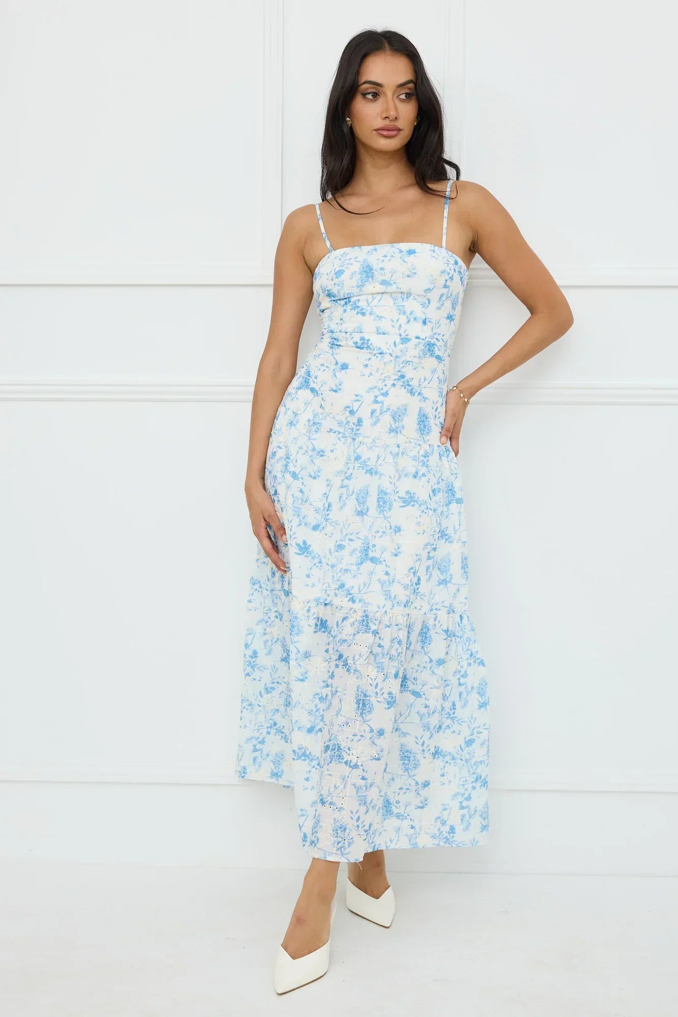 Bright Mornings Maxi Dress Blue