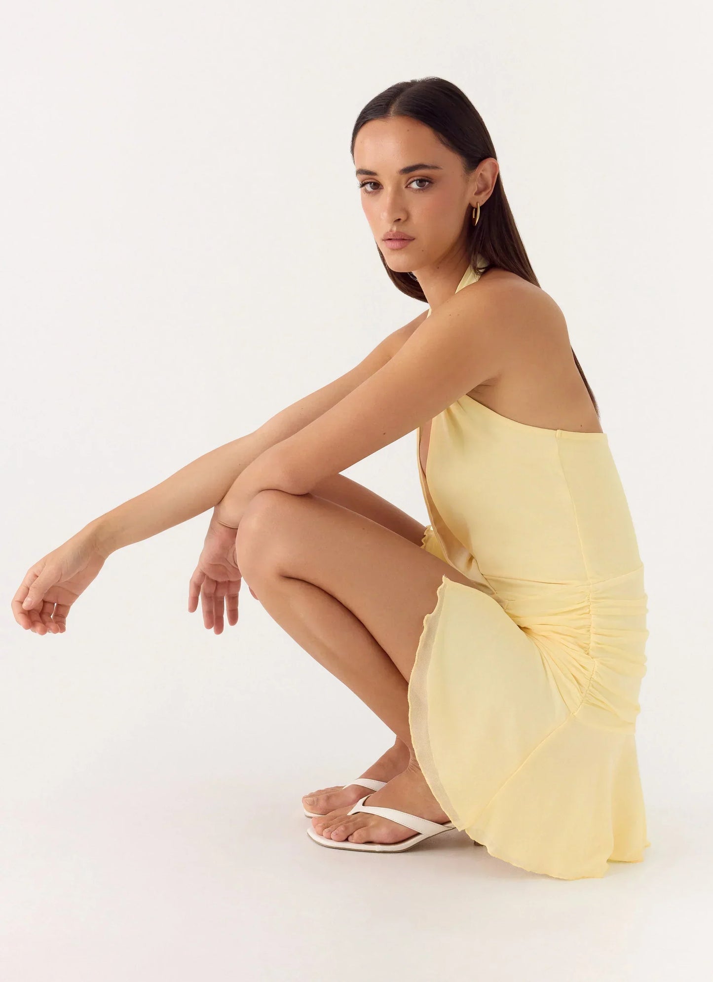 Renata Mini Dress - Lemon