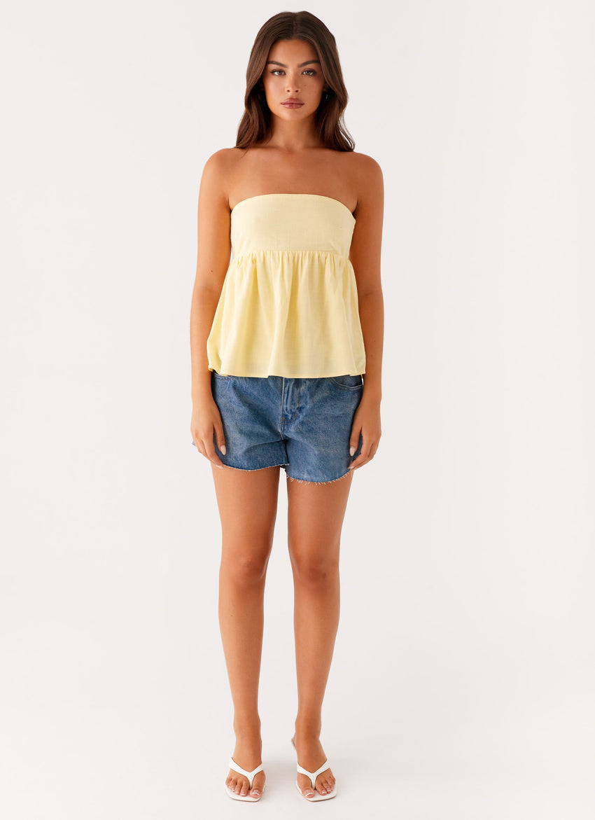 Cassie Tube Top - Yellow