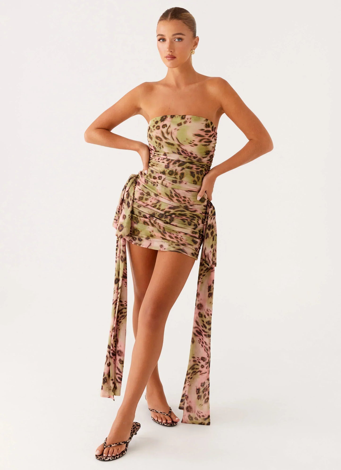 Georgie Mini Dress - Swirl Leo