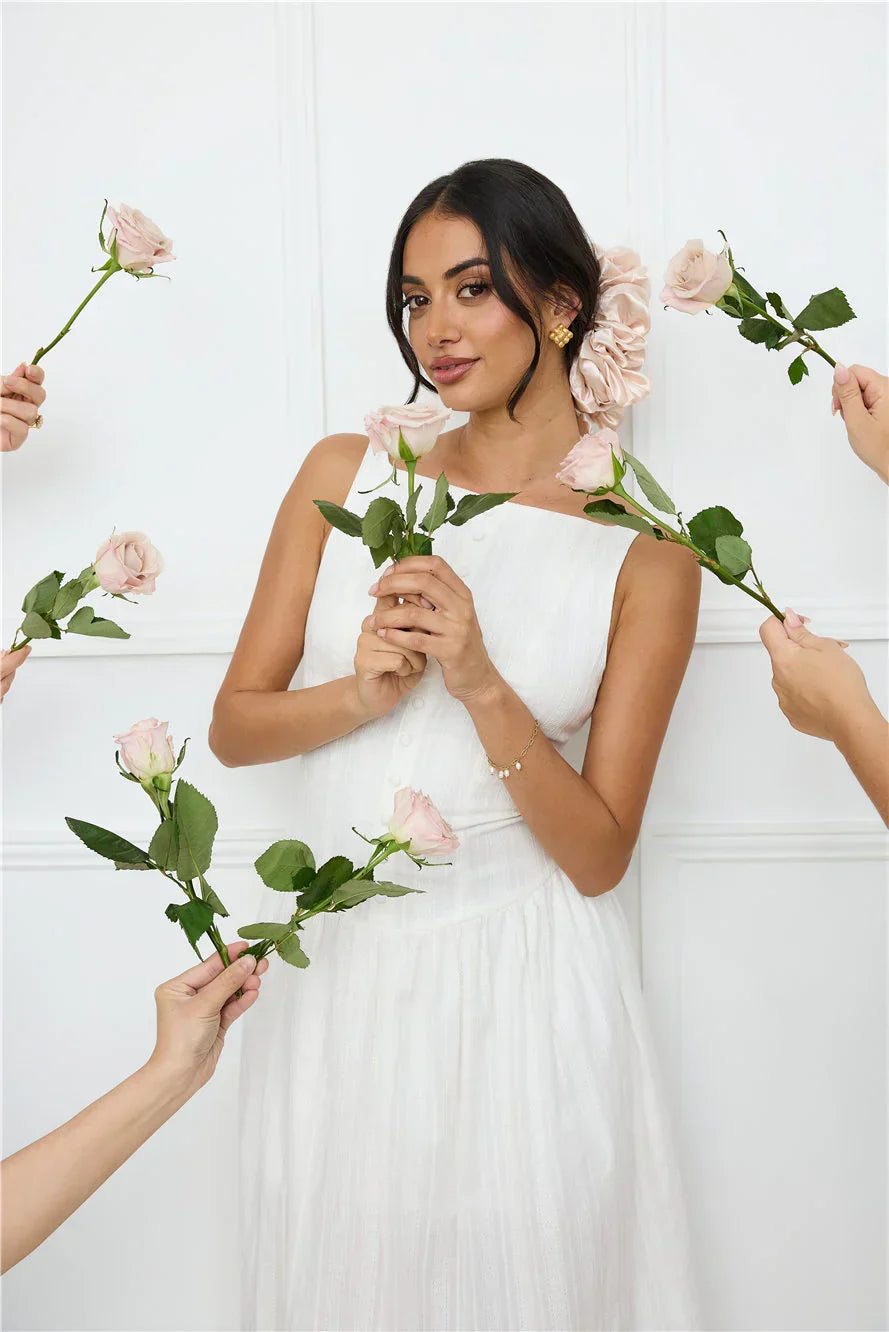 Serene Nights Maxi Dress White