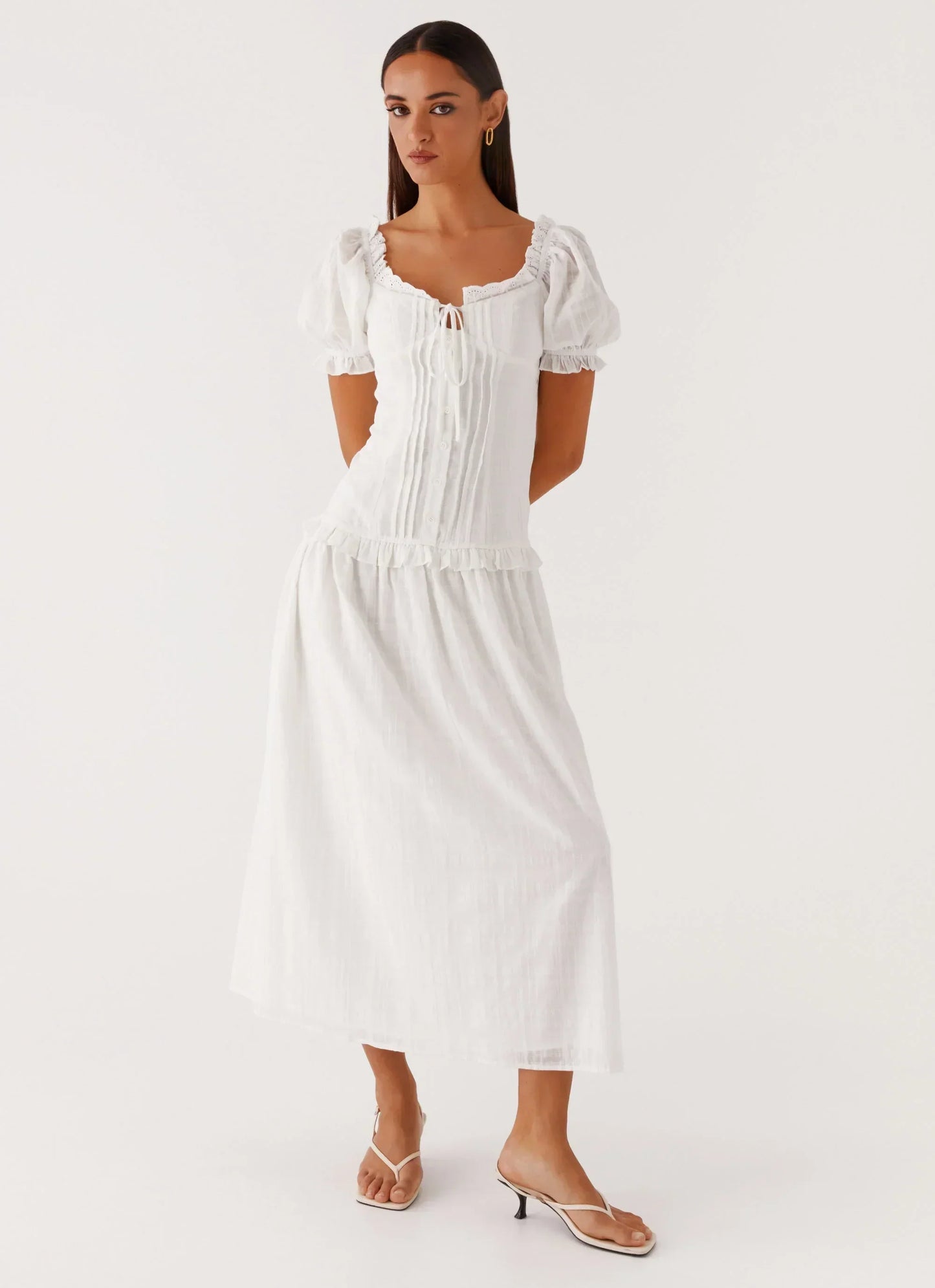 Hundred Percent Midi Dress - White