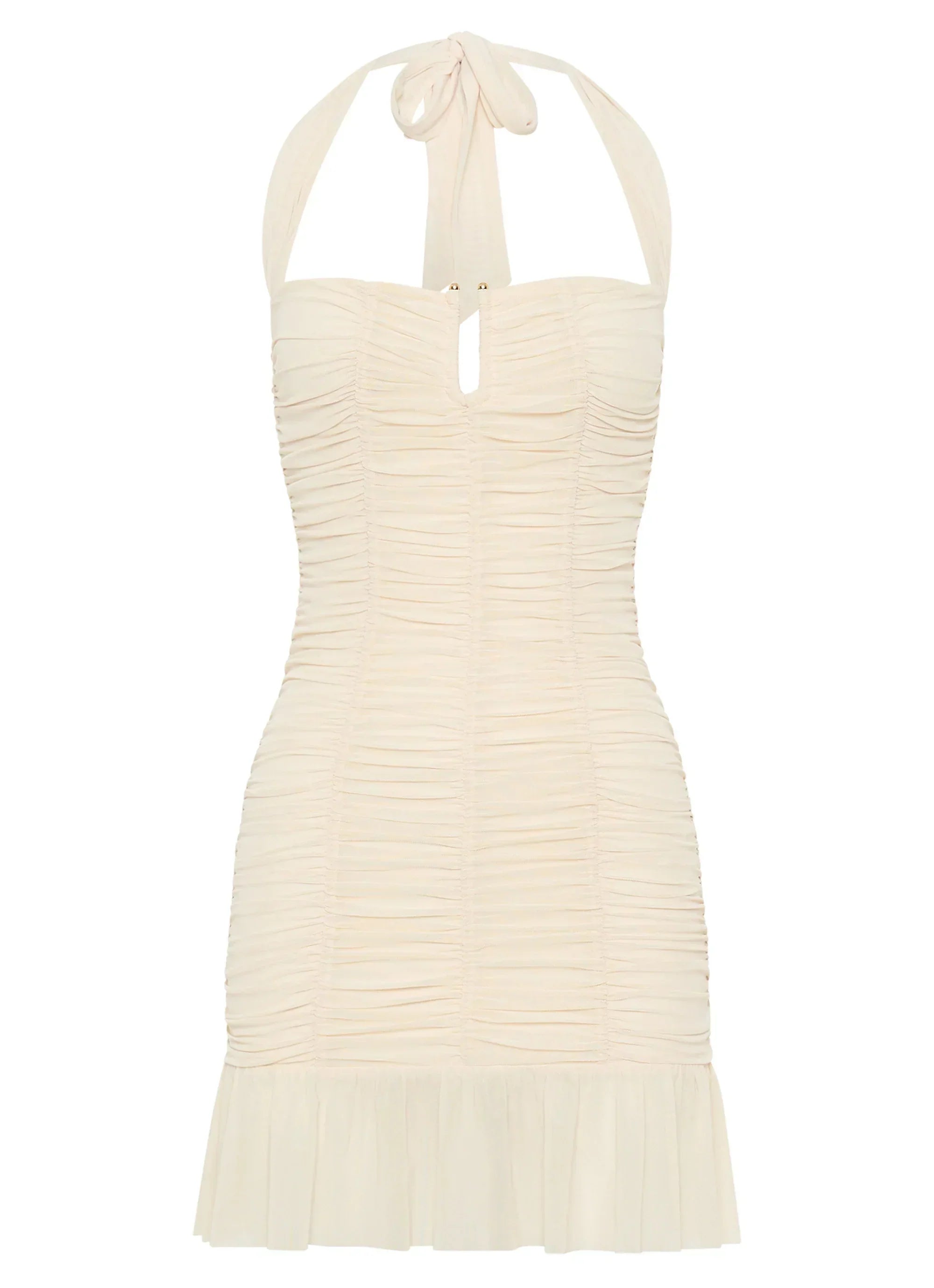 Toni Halter Mini dress - Lemon