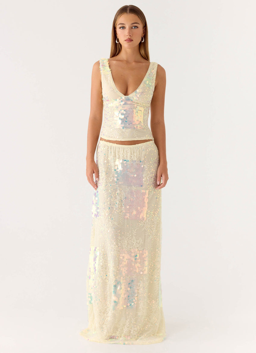 Erinah Sequin Top - Yellow