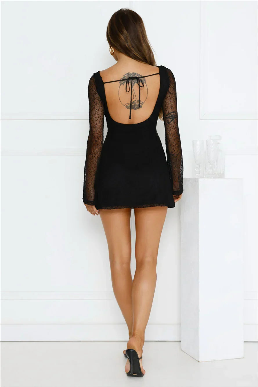 Twilight Swims Knit Mini Dress Black