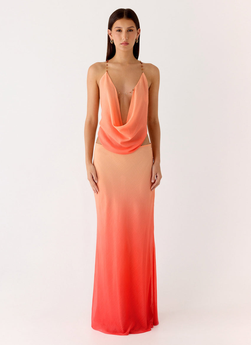 Feliciana Cowl Top - Sunset Ombre