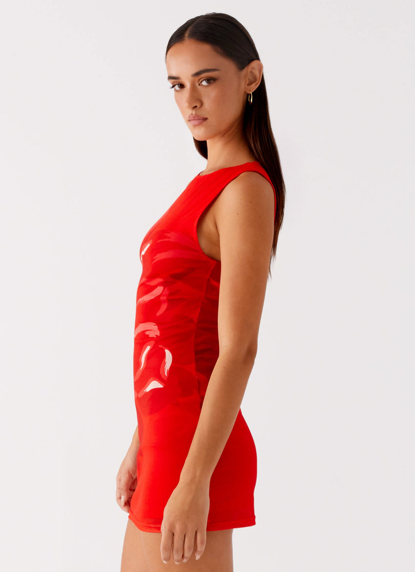 Happy Hour Mini Dress - Red