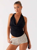 Hexa Cowl Top - Black